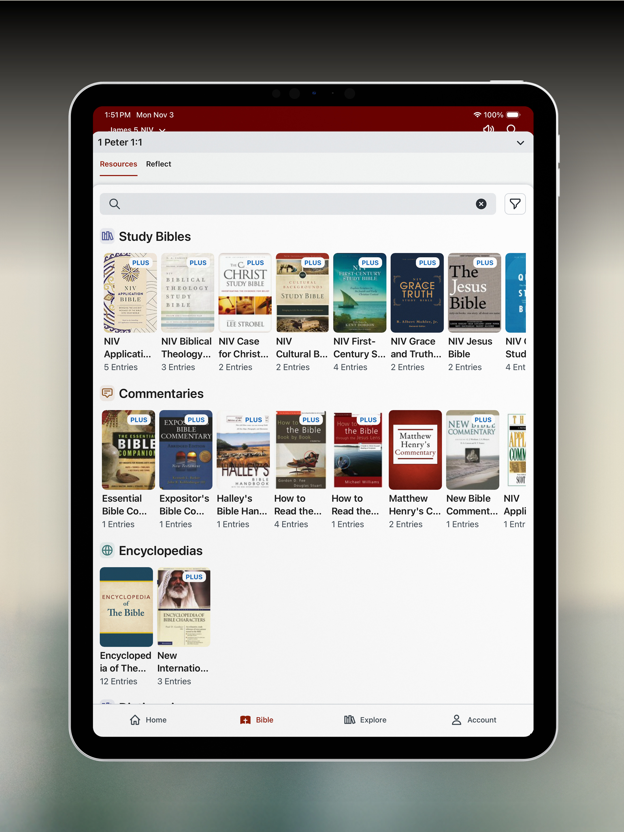 Bible Gateway Plus in the app
